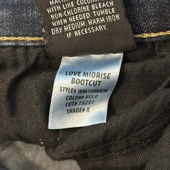 Hudson Women’s 27 Love Midrise Bootcut Denim Jean Distressed Dark Wash - Picture 9 of 9